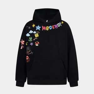 Graffiti Cartoon Print | Pullover Hoodie - Santo