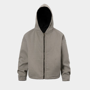 Houndstooth | Zip Up Hoodie - Santo