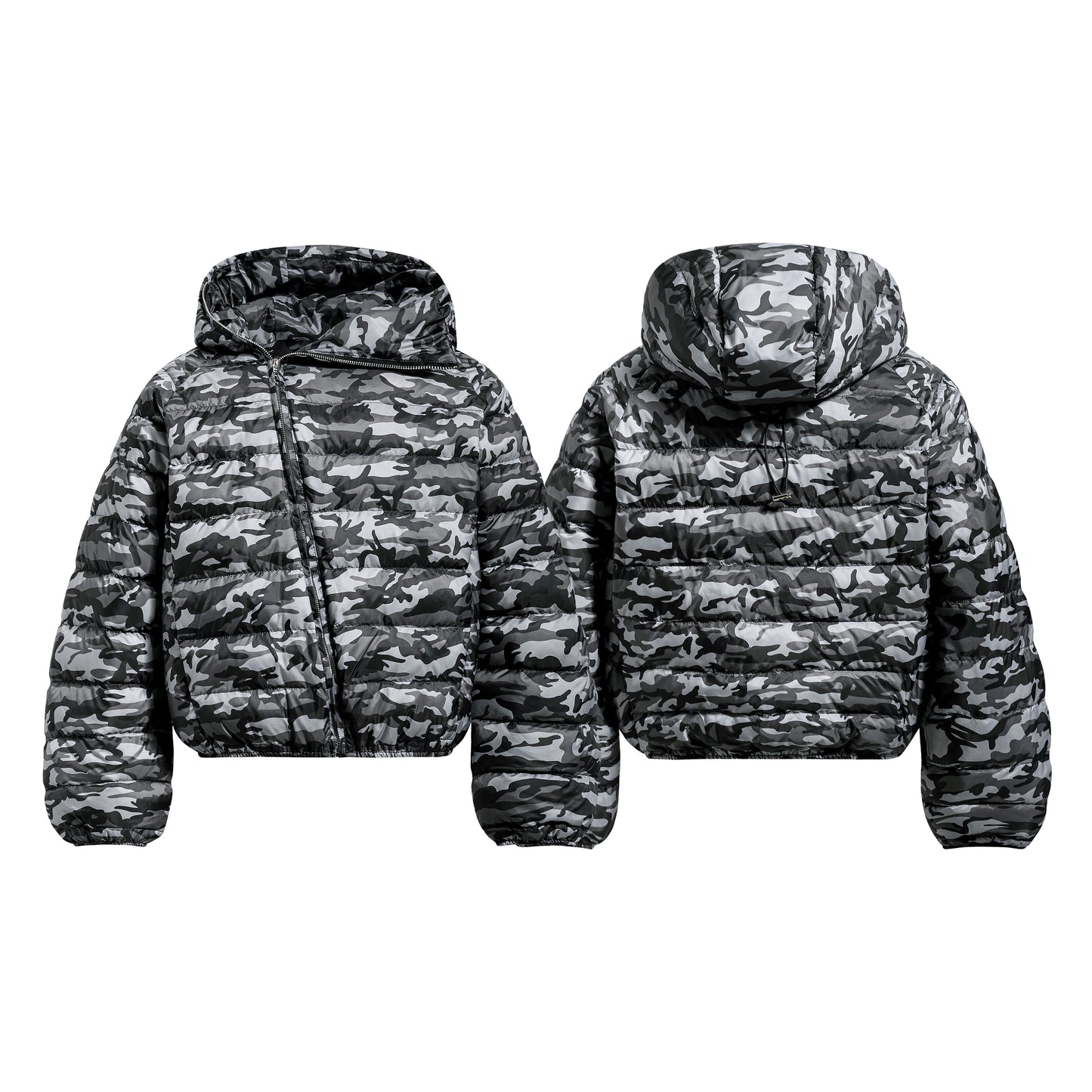 Camo Panel | Short Puffer Jacket
