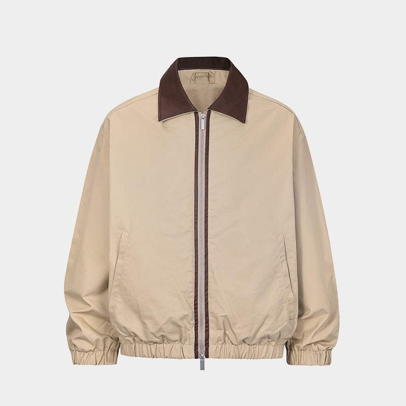 Casual Outerwear | Contrast Collar Jacket