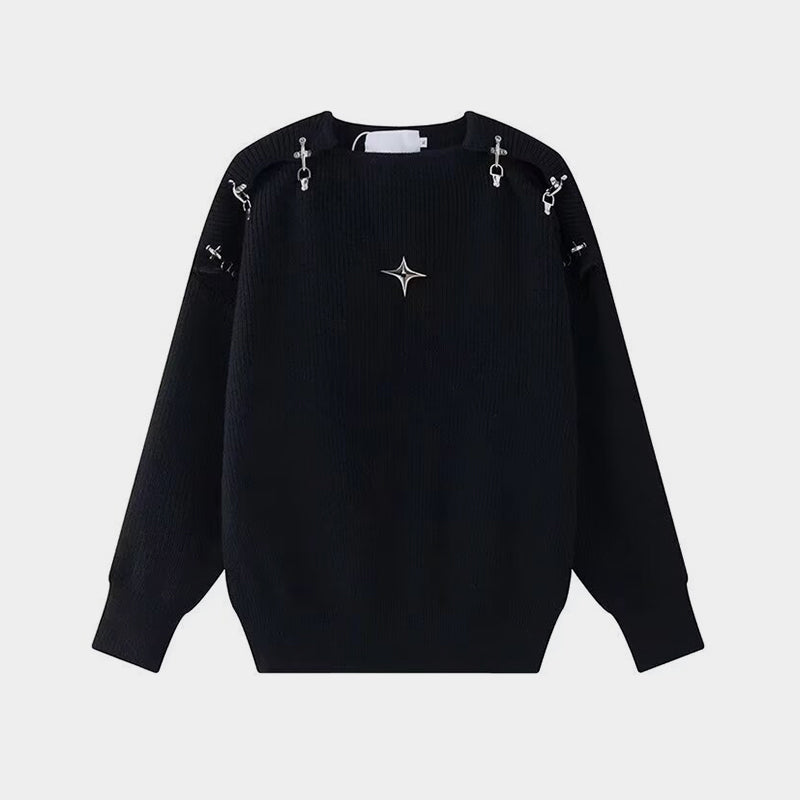 Shining Star | Modern Metallic Accent Sweater - Santo