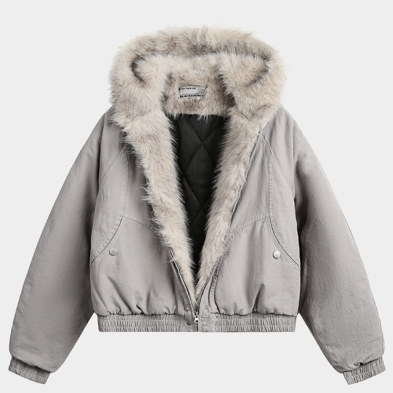 Arctic Luxe | Fur-Lined Hoodie Jacket