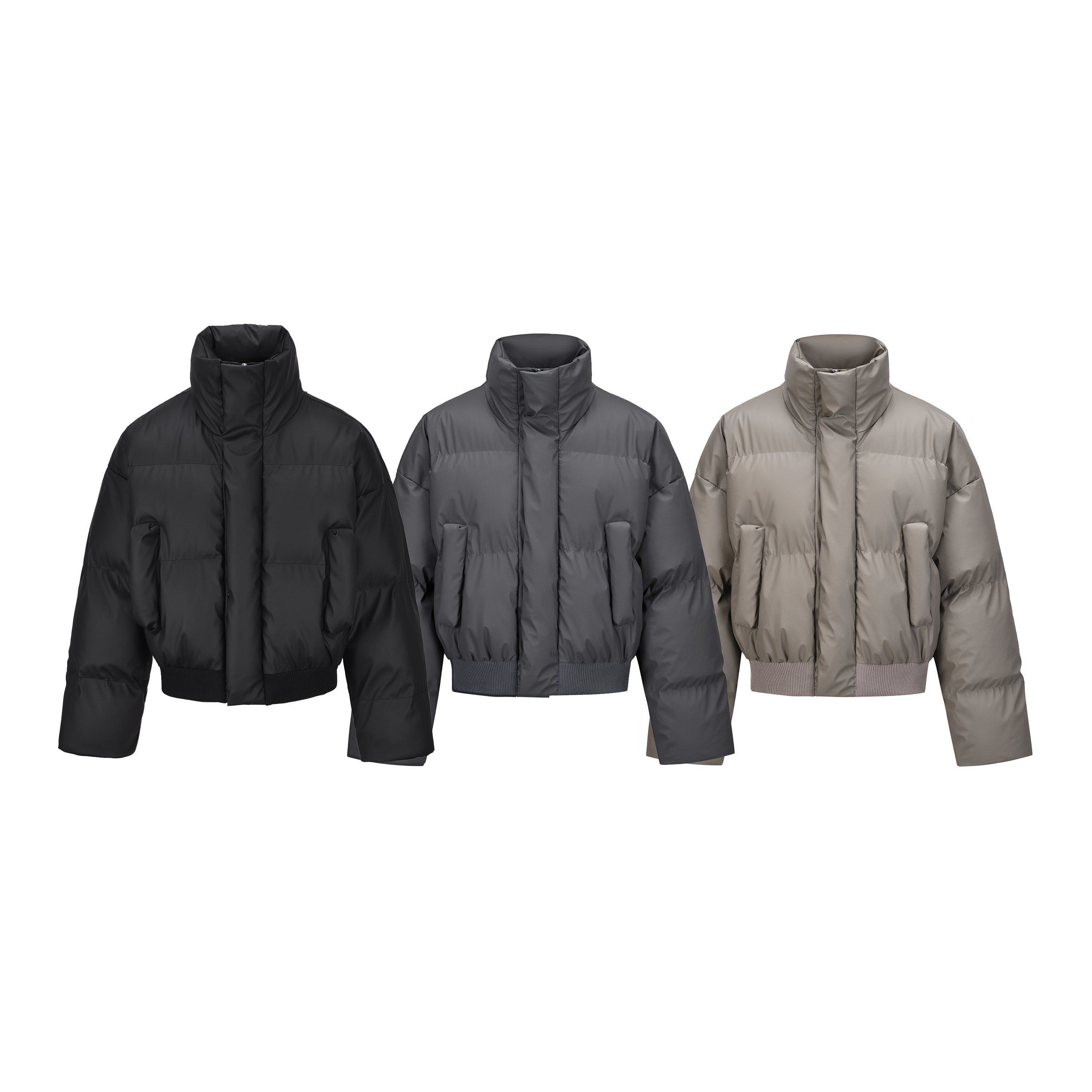 Clean Quilted|Padded Cropped Puffer