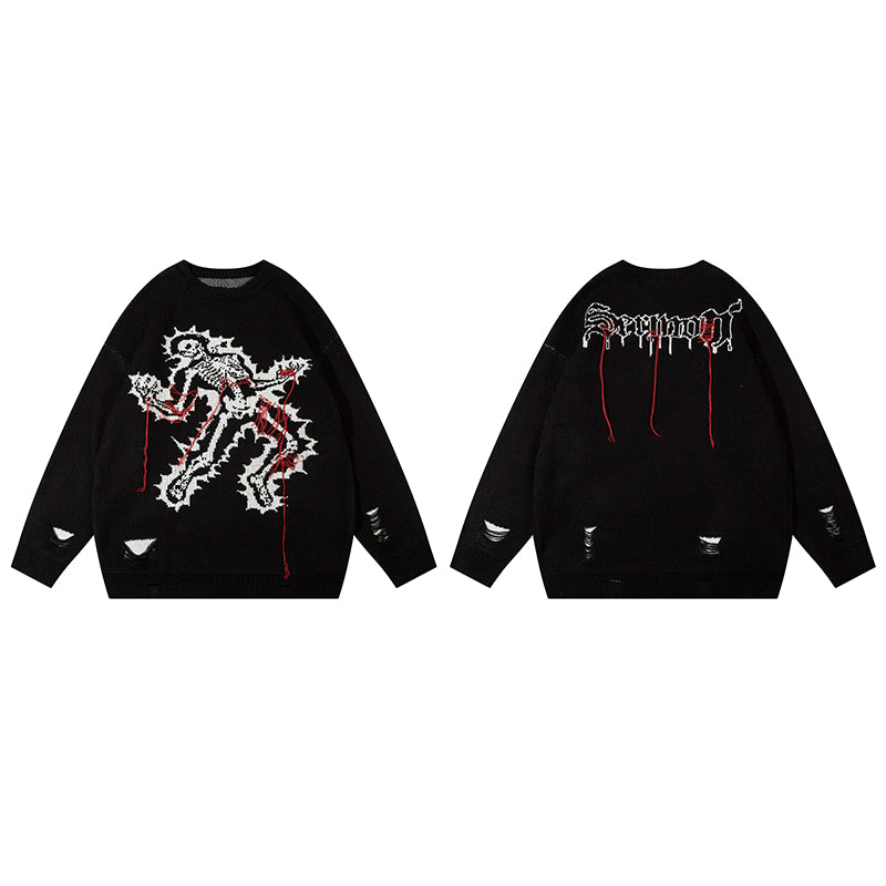 Grim Stitches | High Street Gothic Knit Jumper - Santo