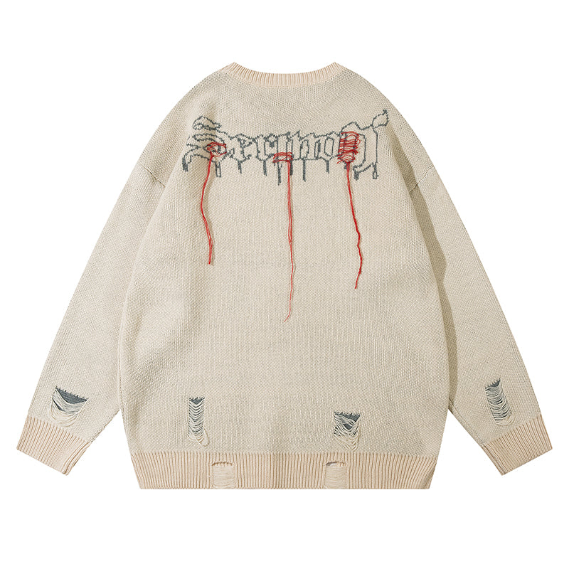 Grim Stitches | High Street Gothic Knit Jumper - Santo