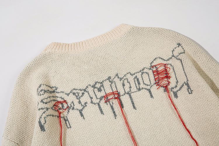 Grim Stitches | High Street Gothic Knit Jumper - Santo