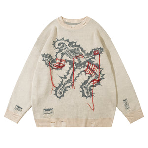 Grim Stitches | High Street Gothic Knit Jumper - Santo