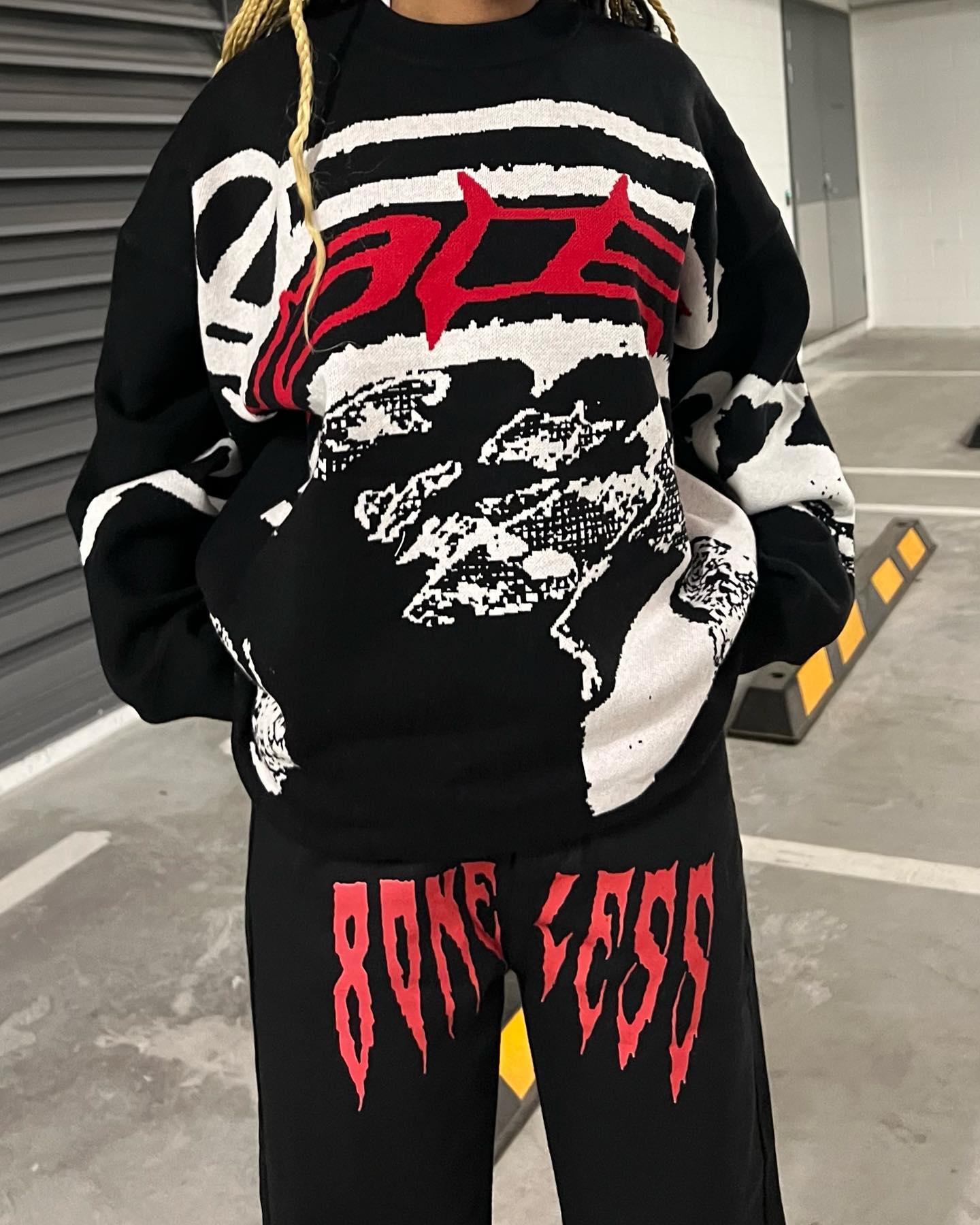 Cyber Rebellion | Graphic Knit Sweater - Santo