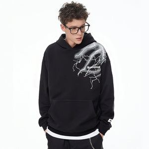 Lightning | Black Hoodie - Santo