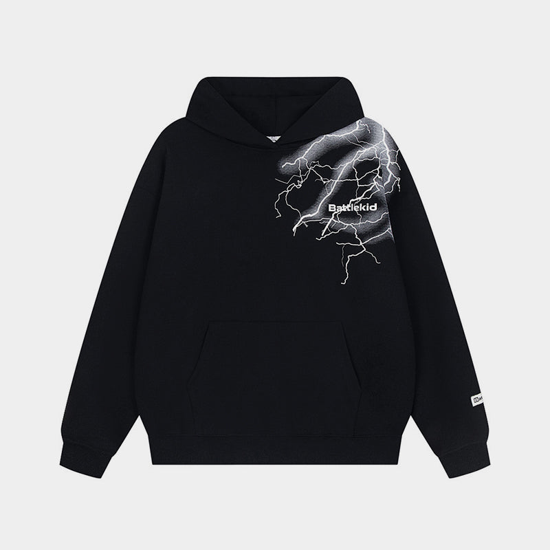 Storm Surge | Lightning Graphic Hoodie - Santo