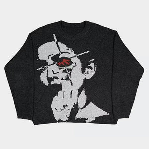 Glitch Reality | Statement Knit Sweater - Santo