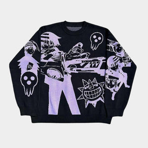 Neo-Tokyo Vibes | High Street Knit Jumper - Santo