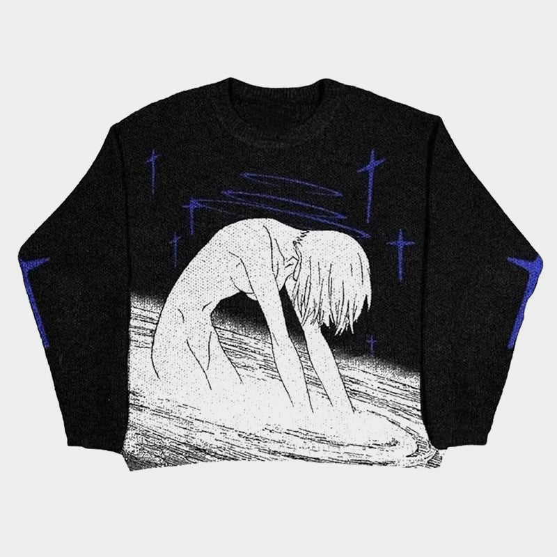 Melancholy Flow | High Street Knit Jumper - Santo