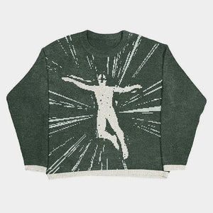 Cosmic Ascent | Graphic Knit Sweater - Santo
