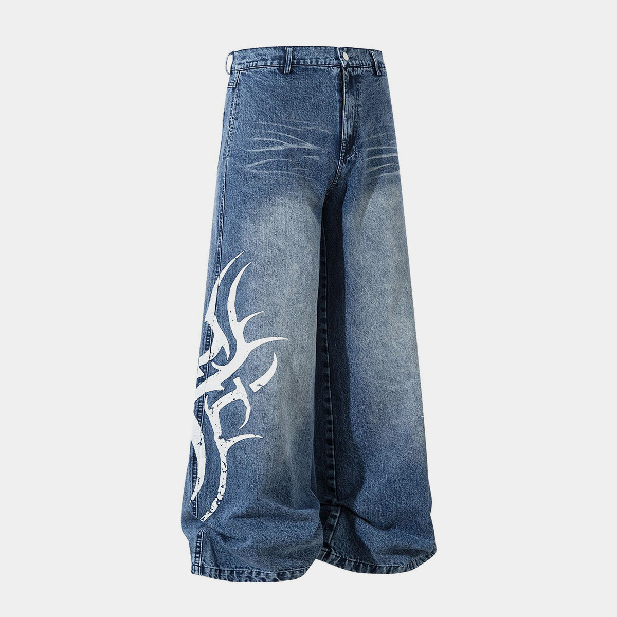 Trendy | Retro Baggy Denim Jeans - Santo