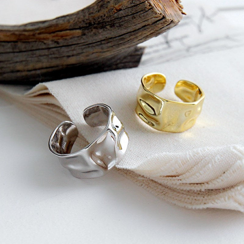 Gothic Unisex Minimalism Minute Surface Ring Woman Man Punk Jewelry Hip Hop Ring Accessories Fashion Party Gifts - Santo