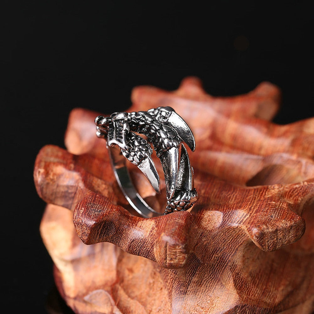 Vintage Eagle Claw Ring Gothic Woman Man Punk Jewelry Hip Hop Ring Accessories  Fashion Party Gifts - Santo