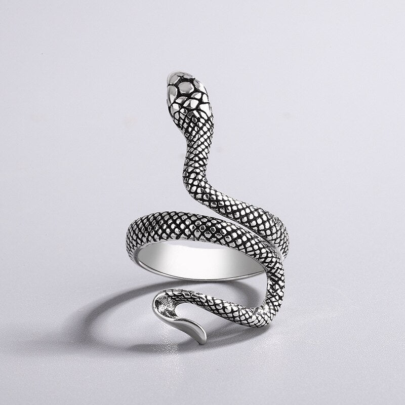 Gothic Unisex Cobra Ring Woman Man Punk Jewelry Hip Hop Ring Accessories Vintage Fashion Party Gifts - Santo