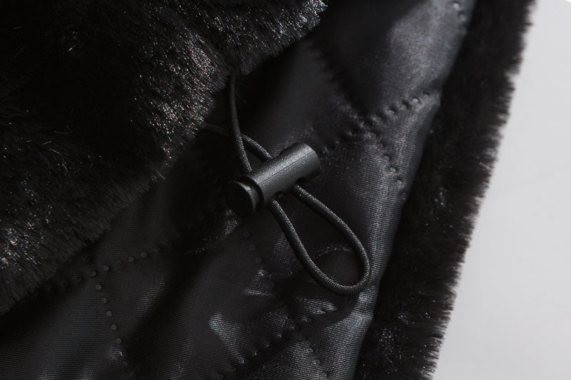 Hip Hop Winter Fleece Jacket Parkas Men Embroidery Letter Thicken Warm Padded Black Dark Punk Streetwear Coats Gothic Letters - Santo