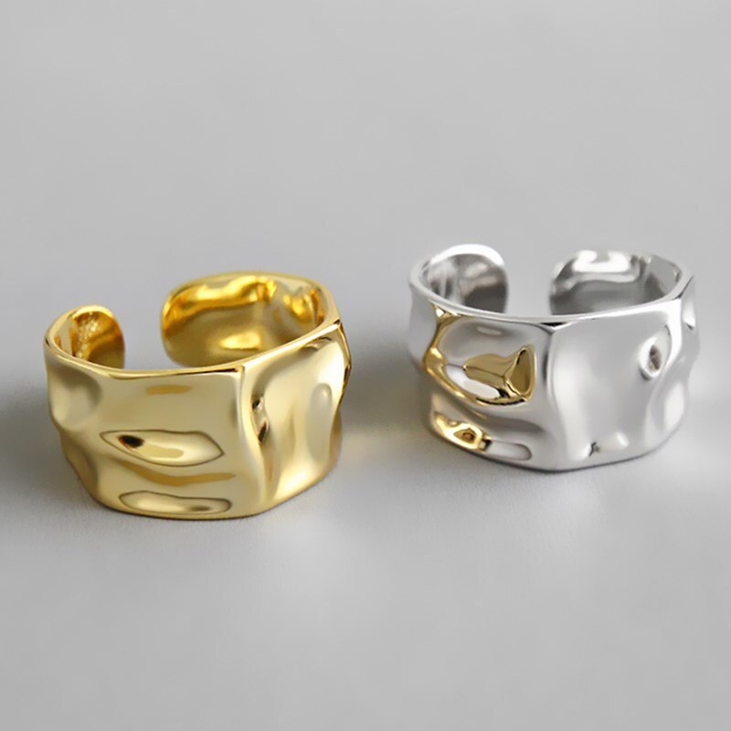 Gothic Unisex Minimalism Minute Surface Ring Woman Man Punk Jewelry Hip Hop Ring Accessories Fashion Party Gifts - Santo