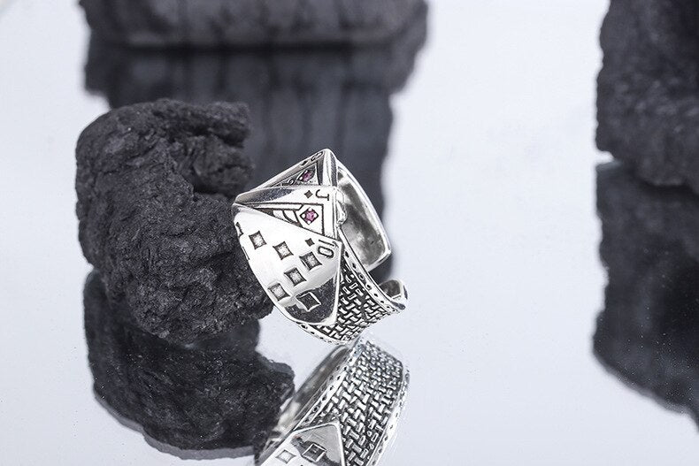 Gothic Unisex Poker Ring Woman Man Punk Jewelry Fashion Party Gifts Hip Hop Ring Accessories Vintage - Santo