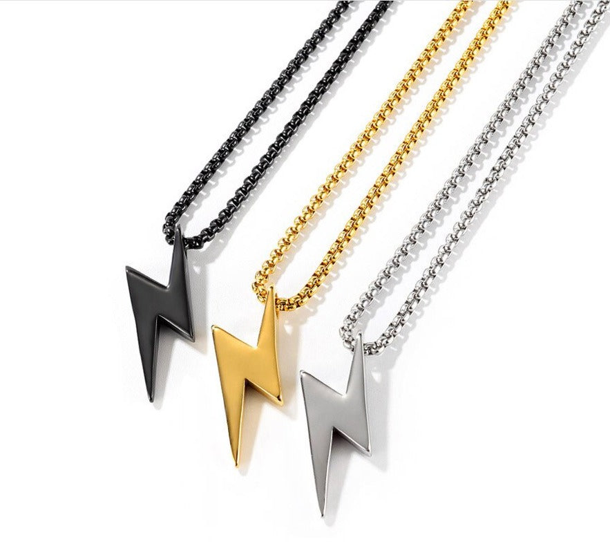 Gothic Unisex Lightning Drop Necklace Fashion Gift Hip Hop Vintage Accessories Punk Necklaces Jewelry Woman Man - Santo