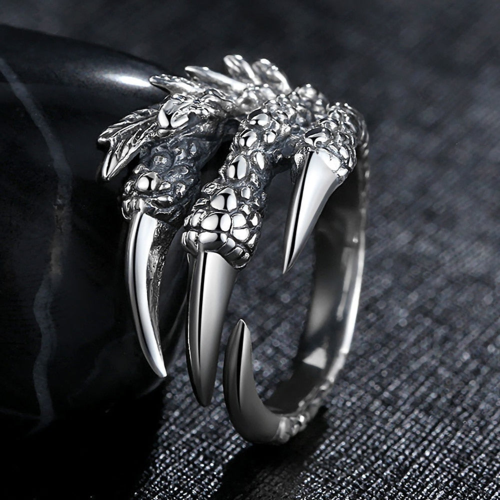 Vintage Eagle Claw Ring Gothic Woman Man Punk Jewelry Hip Hop Ring Accessories  Fashion Party Gifts - Santo