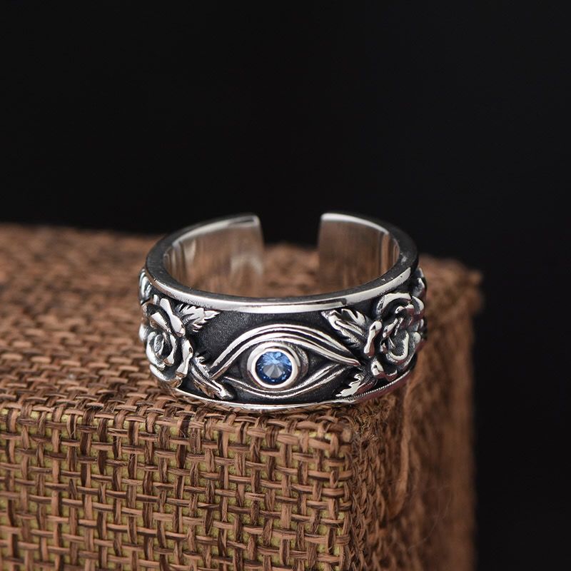 Vintage Unisex Horus Ring Gothic Woman Man Punk Jewelry Hip Hop Ring Accessories Fashion Party Gifts - Santo