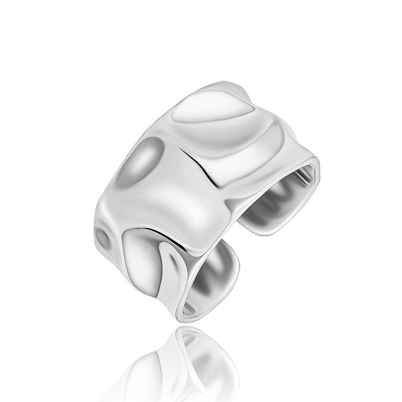 Gothic Unisex Minimalism Minute Surface Ring Woman Man Punk Jewelry Hip Hop Ring Accessories Fashion Party Gifts - Santo