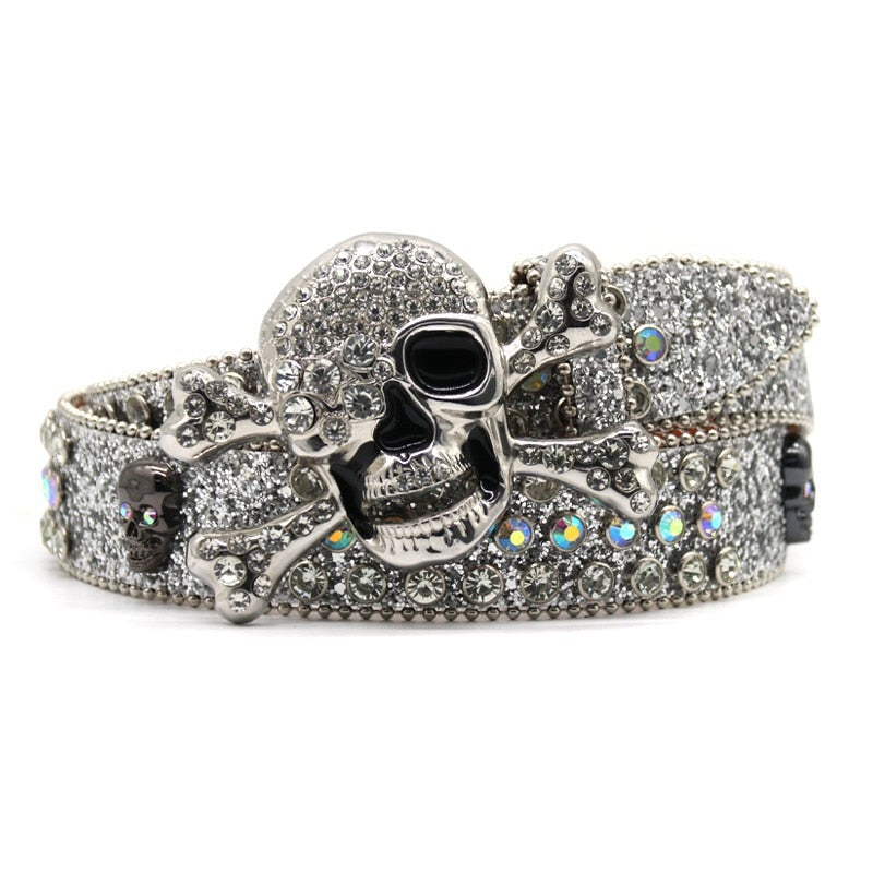 Belts Ladies Women Y2k Punk Cowboy Crystal Fashion Diamond Studded Belt Rhinestones Belt For Jean - Santo