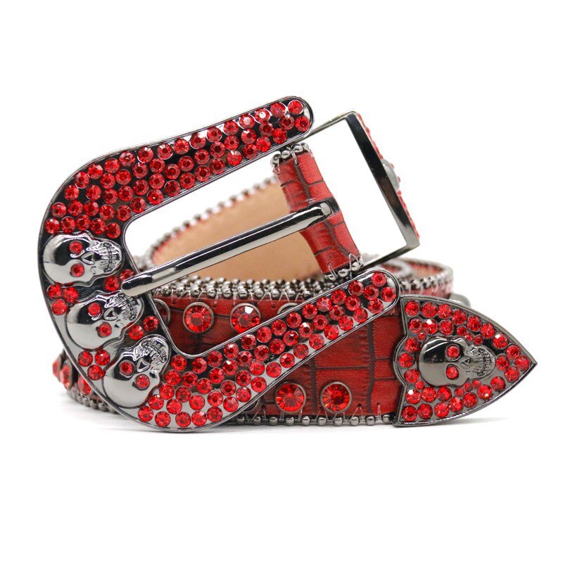 Belts Ladies Women Y2k Punk Cowboy Crystal Fashion Diamond Studded Belt Rhinestones Belt For Jean - Santo