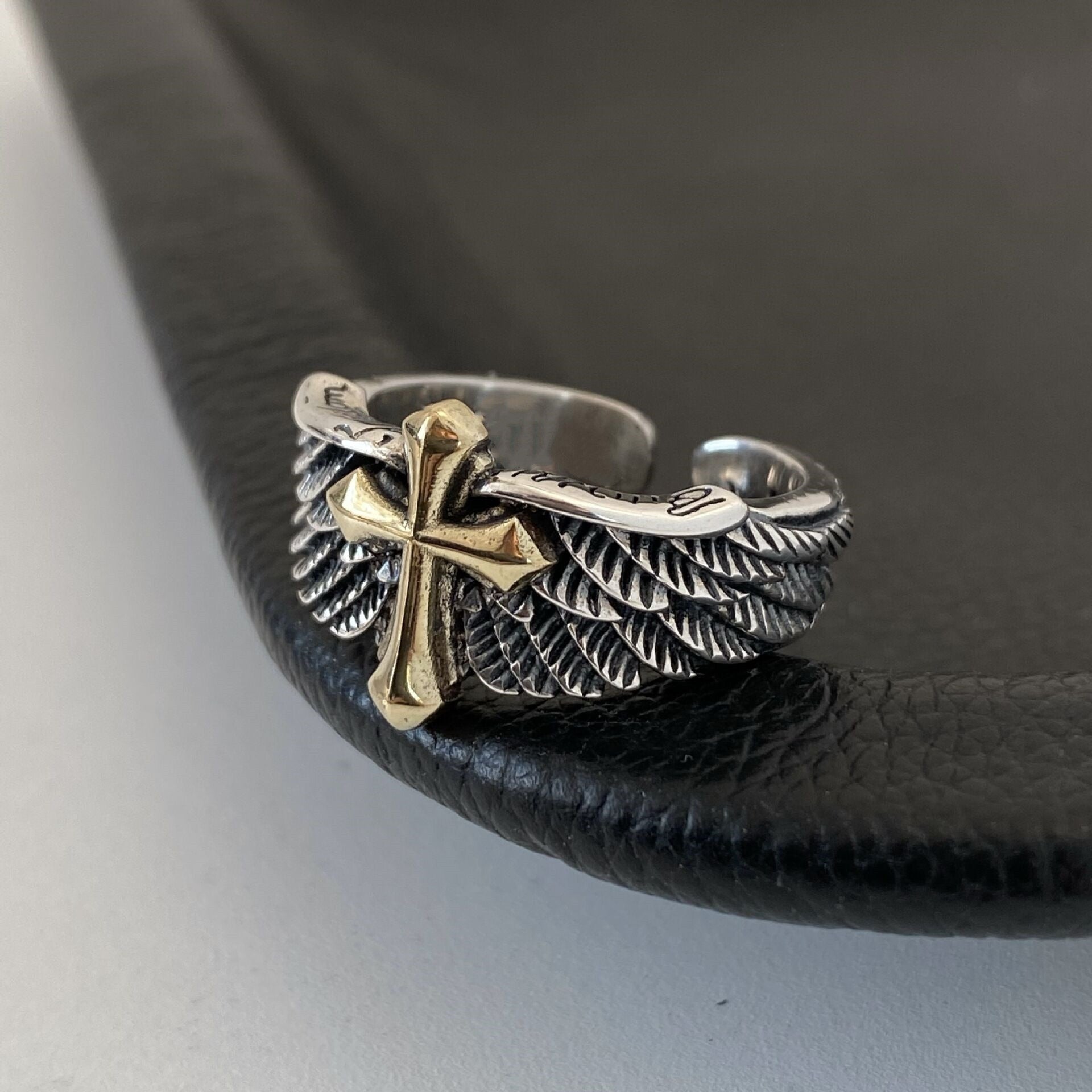 Gothic Unisex Cross Ring Woman Man Punk Jewelry Hip Hop Ring Accessories Vintage Fashion Party Gifts - Santo