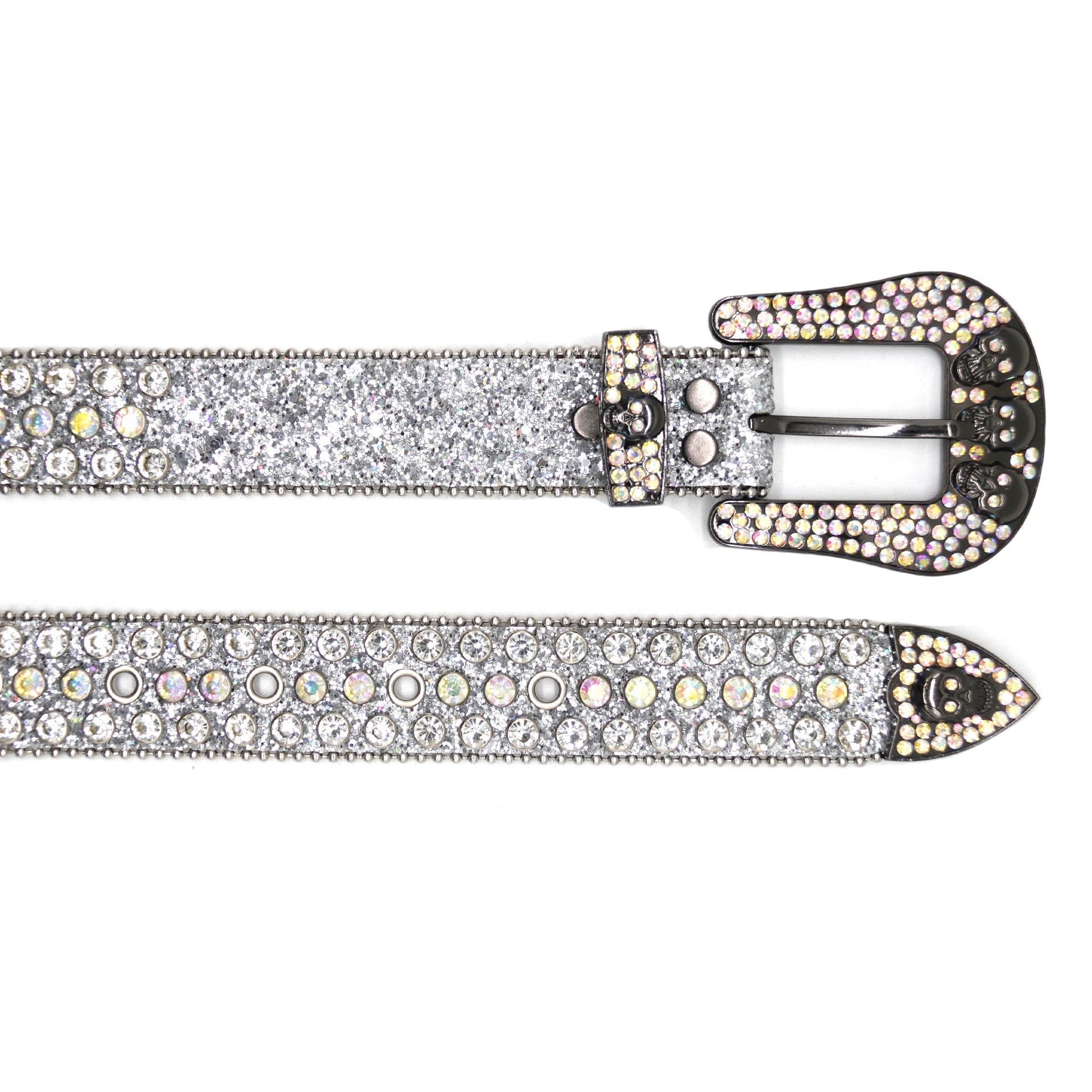 Rhinestones Belt For Jean Y2k Punk Cowboy Crystal Fashion Diamond Studded Belt Belts Ladies Women - Santo