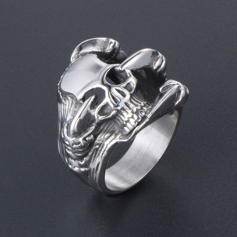 Gothic Unisex Skull Ring Hip Hop Ring Accessories Fashion Party Gifts Vintage Hip Hop Ring Accessories - Santo