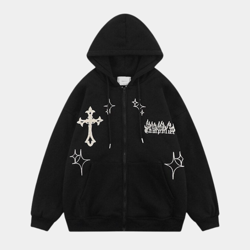 'Sparks' Zip up hoodie - Santo