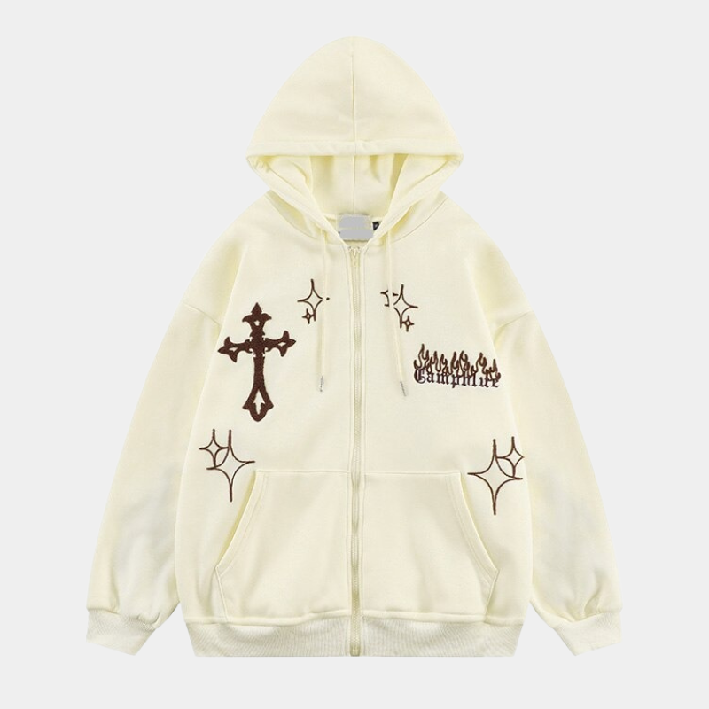 'Sparks' Zip up hoodie - Santo