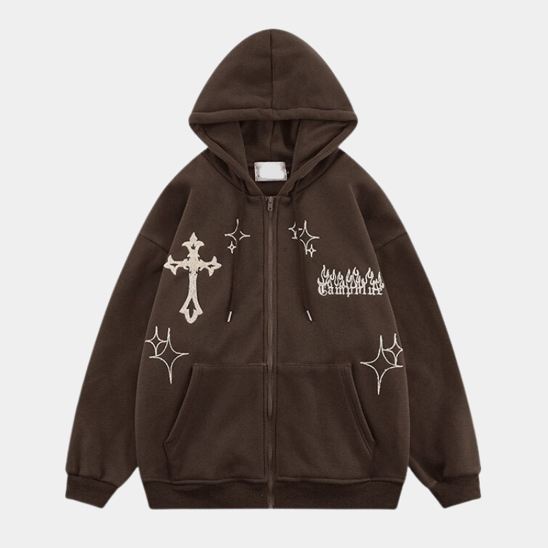 'Sparks' Zip up hoodie - Santo