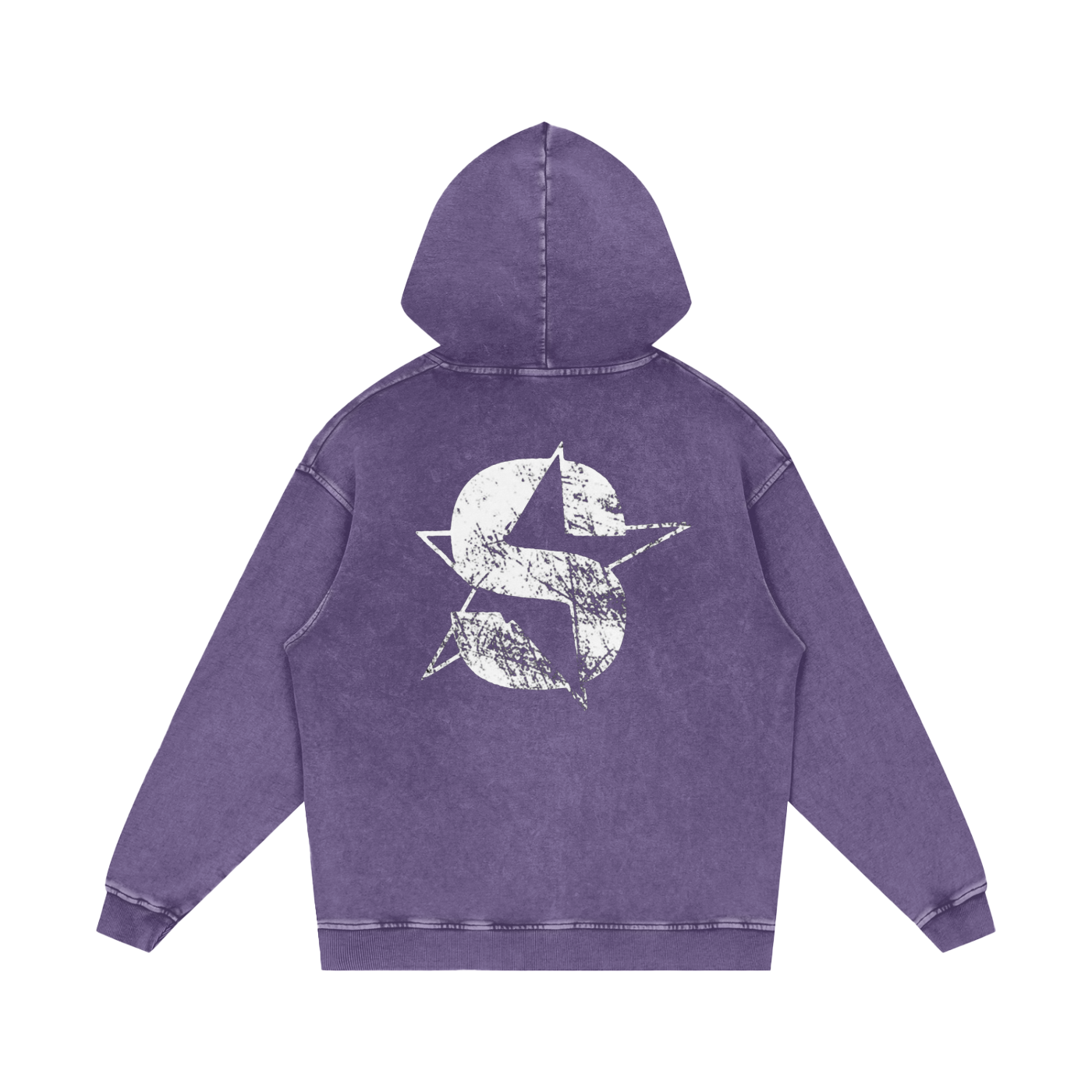 Snow Washed Loose Cotton Hoodie