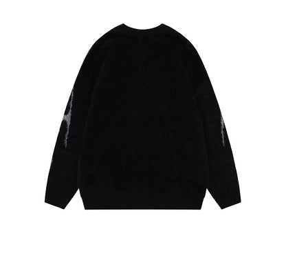 Gothic Inferno | Y2K Inspired Fire Pattern Jumper - Santo 