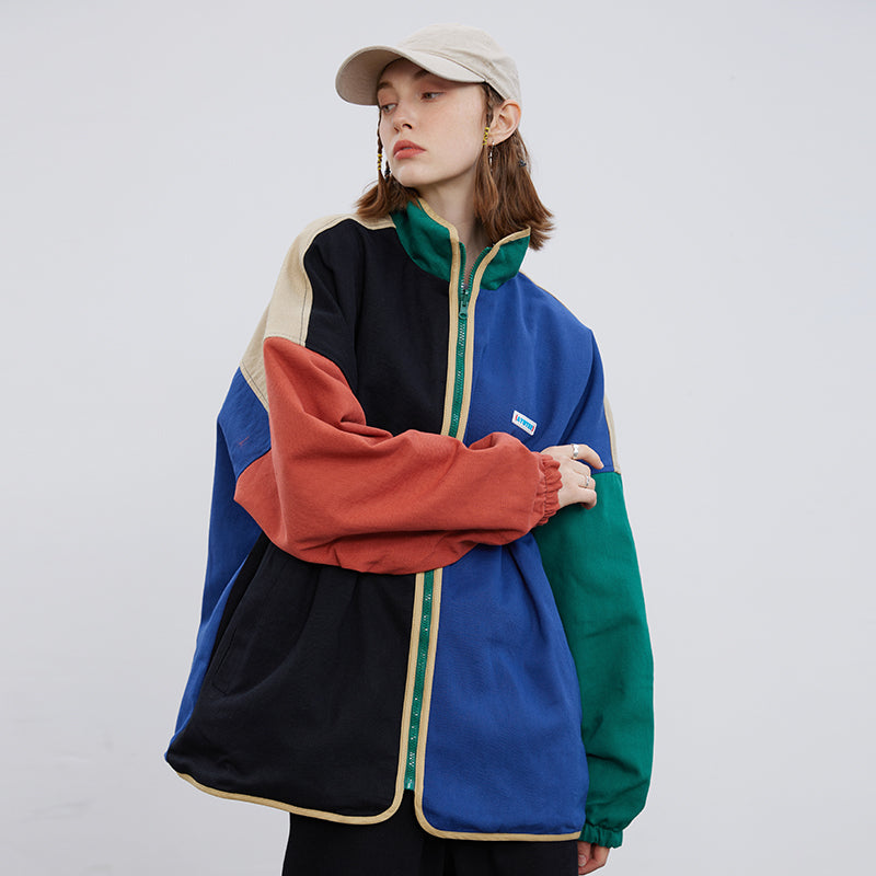 Retro Streetwear | Colorblock Zip Jacket - Santo 
