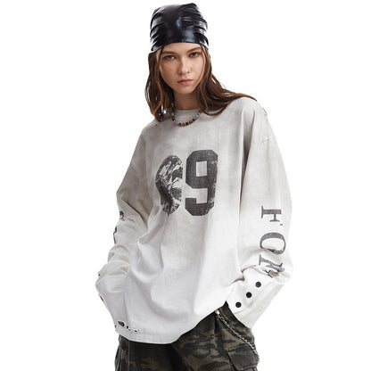 09 | Distressed Long Sleeve T-Shirt - Santo 