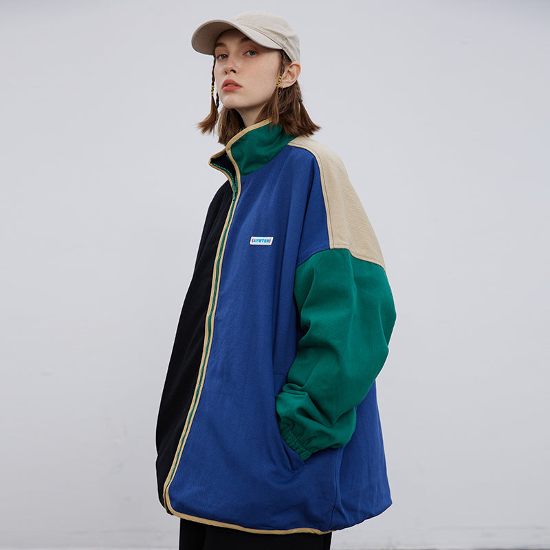 Retro Streetwear | Colorblock Zip Jacket - Santo 