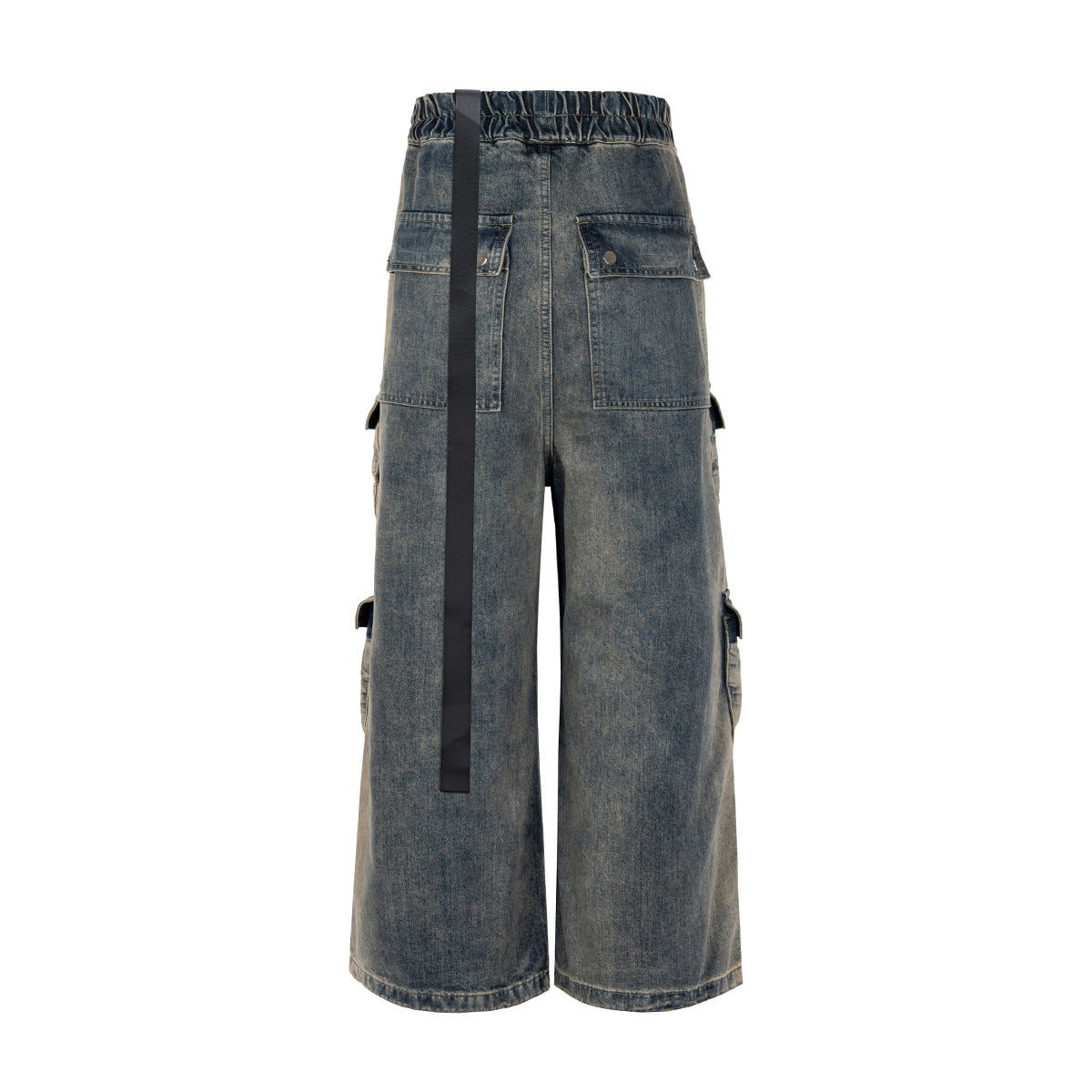 Wide Leg Multi-Pocket Straight | Loose Jeans