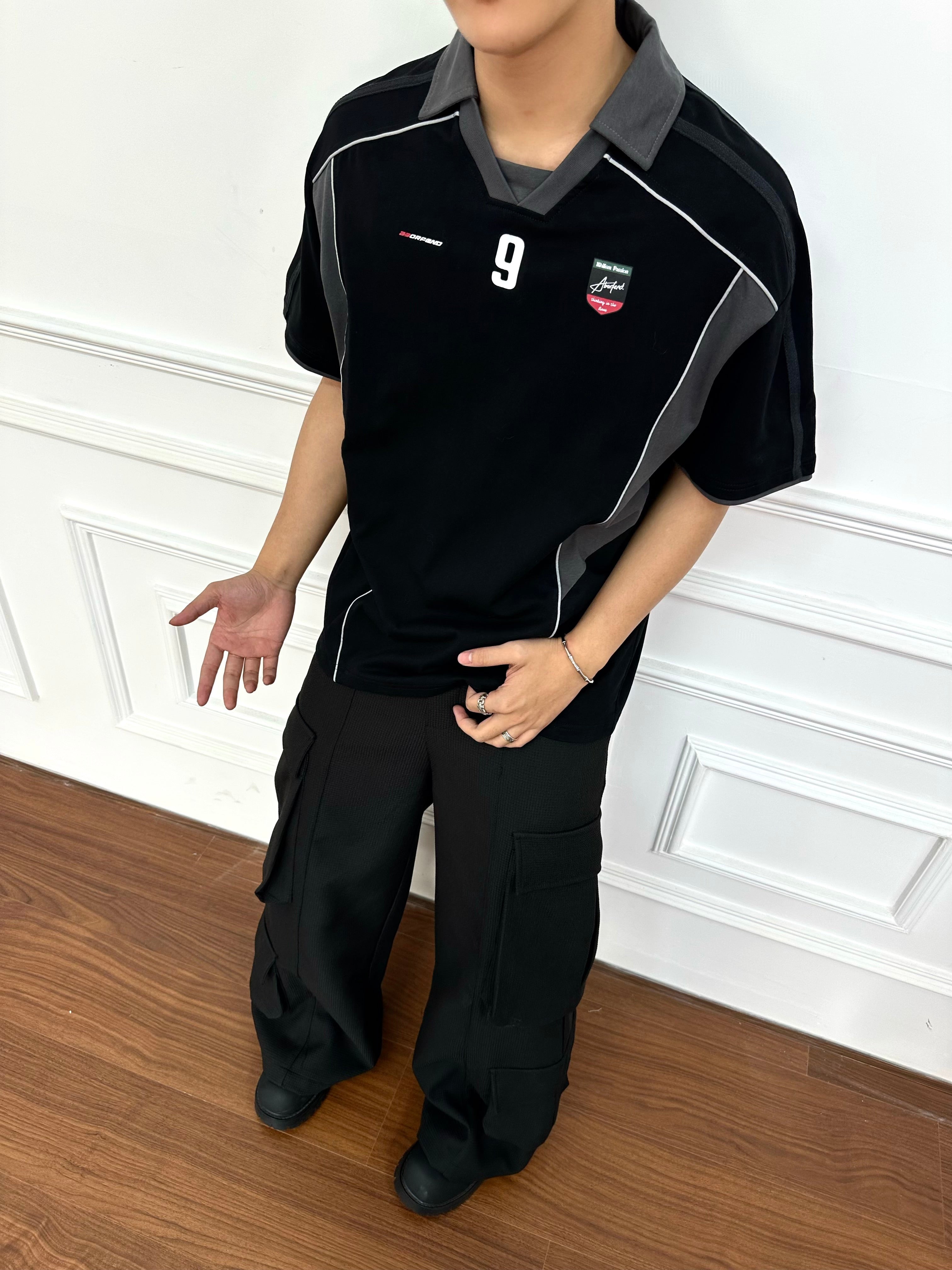 Men's Overszied Rugby Jersey | Polo Collar