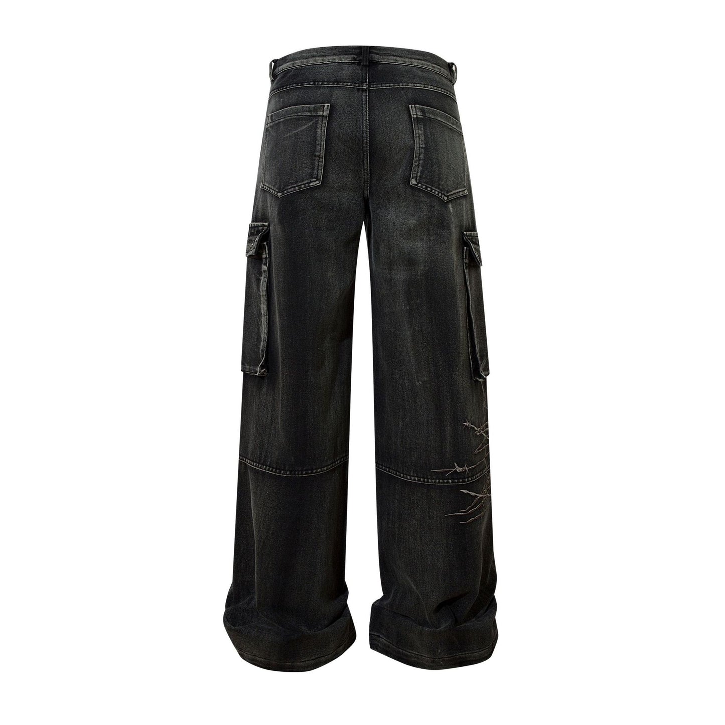 Barbed Wire Print | Baggy Jeans - Santo 