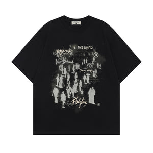 Crowd Print | Graffiti T-Shirt - Santo 