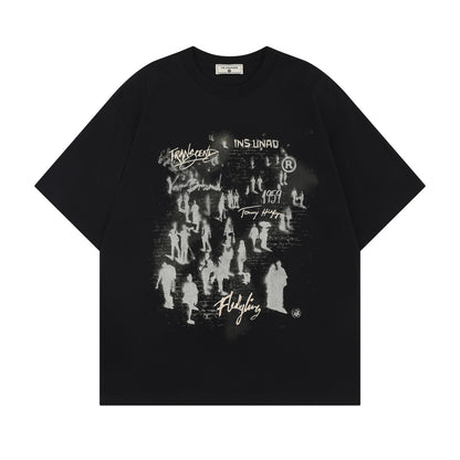 Crowd Print | Graffiti T-Shirt - Santo 