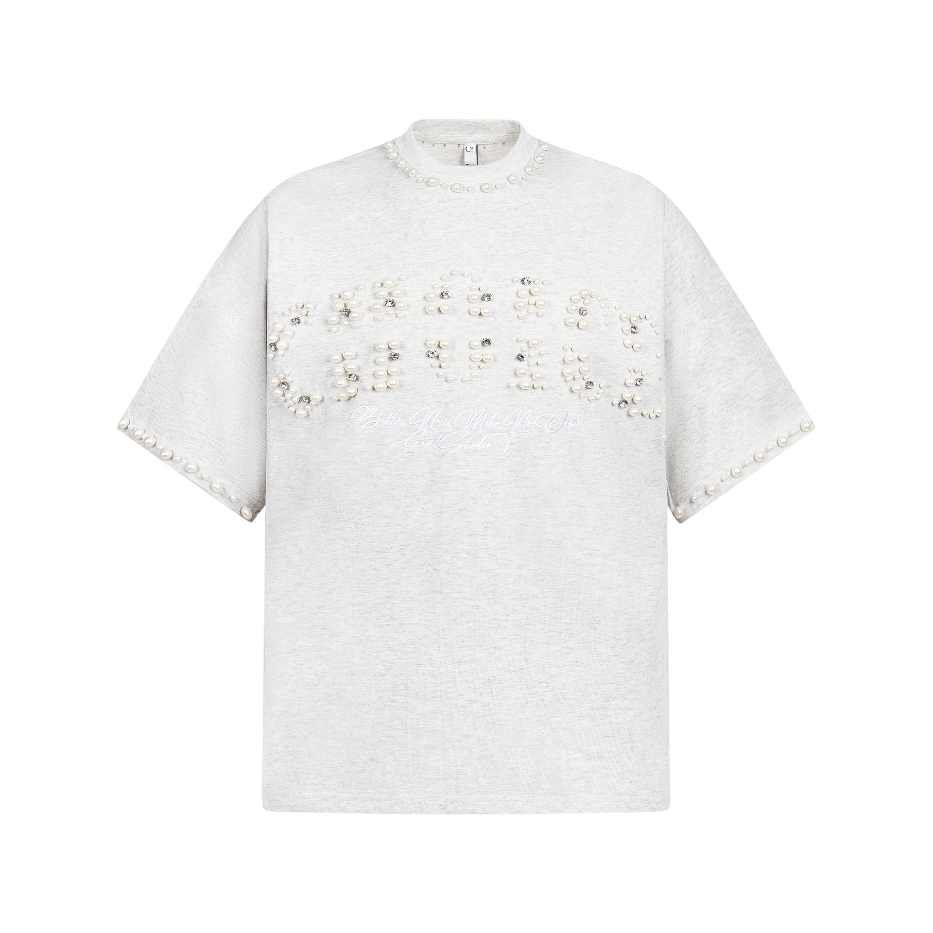 Pearl Studded | Statement Graphic Tee