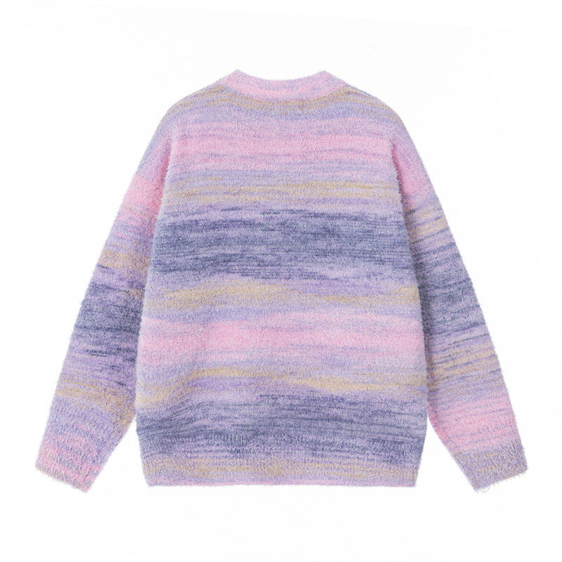 Galaxy Glimmer | Gradient Star Knit Pullover