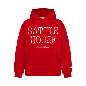 Battle House | Rhinestone Letter Pullover Hoodie